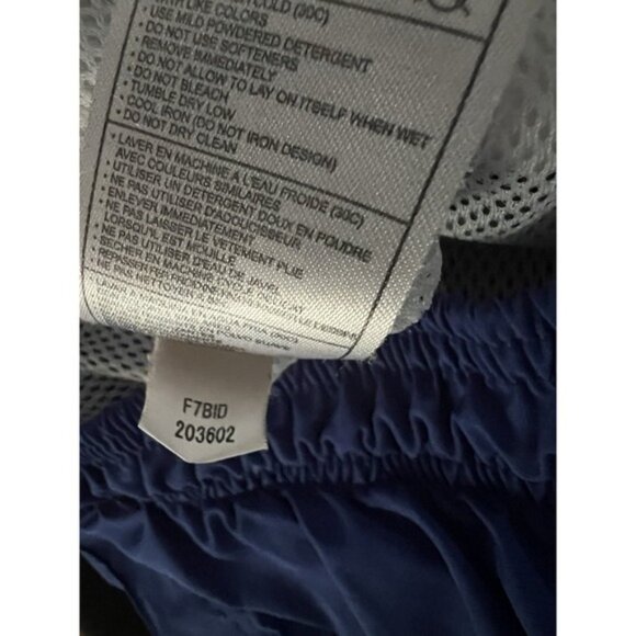 NIKE TEAM Vintage Track Pants XL Blue Ankle‎ Zip Snap White Stripe 90's Straight - Picture 11 of 13